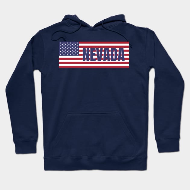 Nevada State in American Flag Hoodie by aybe7elf